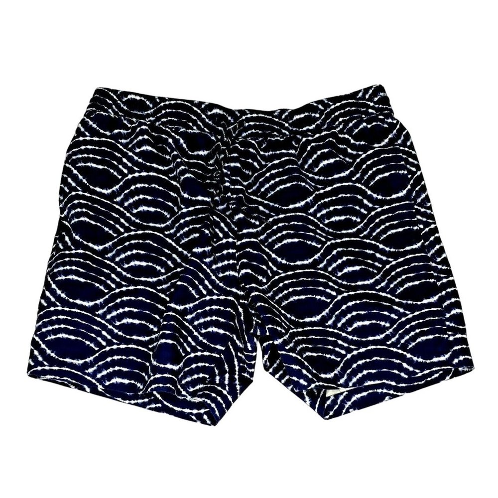 Murano Swimwear Trunks Mens XL Blue White Beach Vacation Lined Pockets Surf Soft - Picture 11 of 11